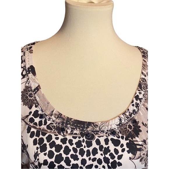 Ann Taylor Jeweled Neckline Blouse - Picture 2 of 5